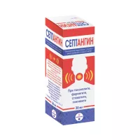 Септангин 1,5 мг+5 мг/мл спрей для слизистой оболочки полости рта 30 мл флакон 1 шт