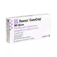 Лантус 100 ЕД/мл раствор для подкожного введения 3 мл шприц-ручка 5 шт