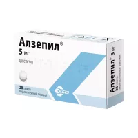 Алзепил 5 мг таблетки покрытые оболочкой 28 шт