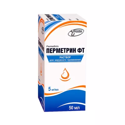 Перметрин ФТ 5 мг/мл раствор для наружного применения 50 мл флакон 1 шт