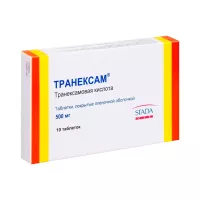 Транексам 500 мг таблетки покрытые пленочной оболочкой 10 шт