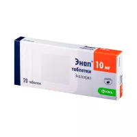 Энап 10 мг таблетки 20 шт