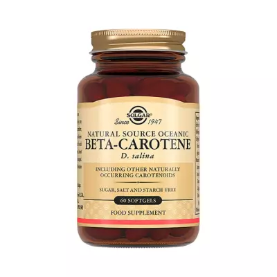 Бета-каротин из океанической водоросли D.Salina капсулы 60 шт Solgar