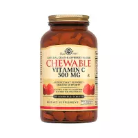 Витамин С с малиновым вкусом 500 мг таблетки жевательные 90 шт Solgar