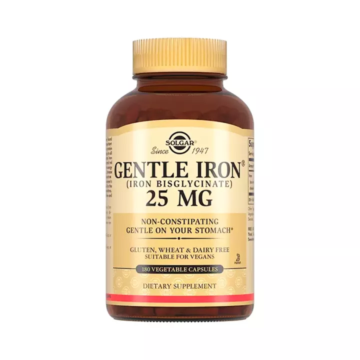 Легкодоступное железо Джентл Айрон 25 мг капсулы 180 шт Solgar