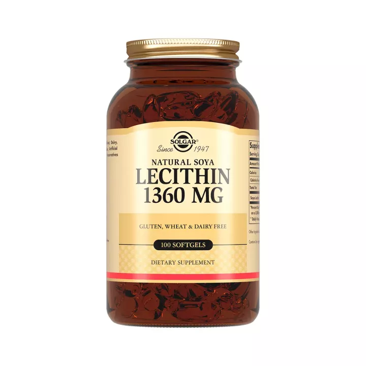 Натуральный соевый лецитин 1360 мг капсулы 100 шт Solgar
