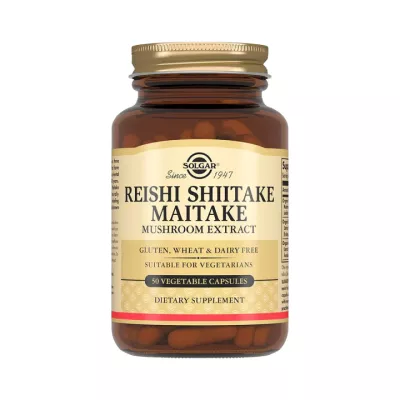 Экстракт грибов Рейши, Шиитаке и Мейтаке капсулы 50 шт Solgar