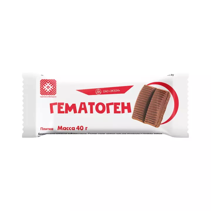 Гематоген плитка 40 г 1 шт Экзон