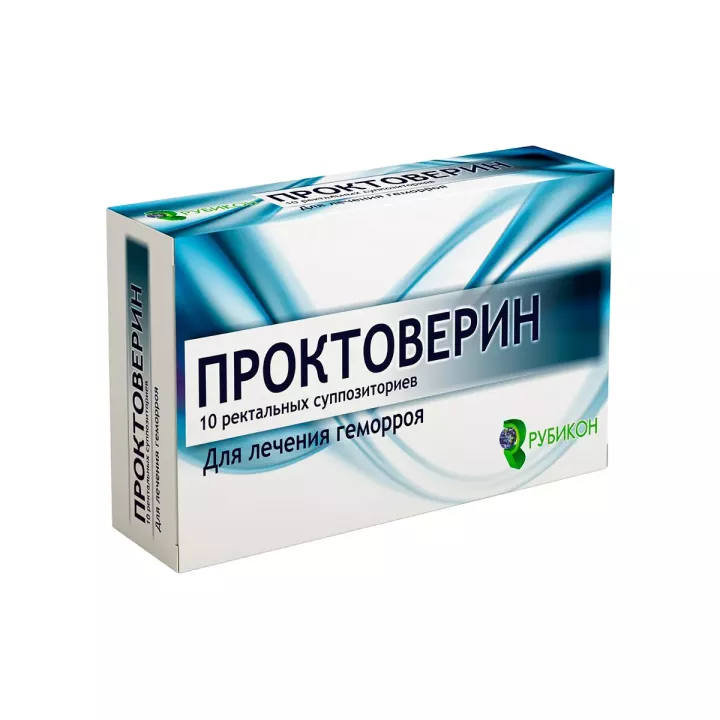 Проктоверин суппозитории ректальные 10 шт