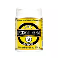 АМТ-Дрожжи пивные с серой таблетки 500 мг 100 шт Amateg
