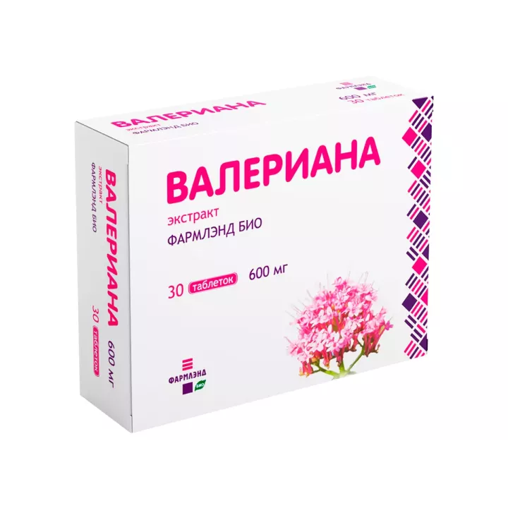 Валериана экстракт таблетки 600 мг 30 шт Фармлэнд Био