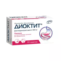 Диоктит 3000 мг порошок для приготовления суспензии для приема внутрь 4 г пакет 10 шт