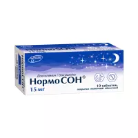 Нормосон 15 мг таблетки покрытые пленочной оболочкой 10 шт
