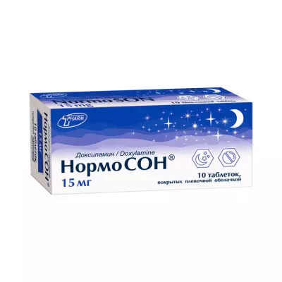 Нормосон 15 мг таблетки покрытые пленочной оболочкой 10 шт
