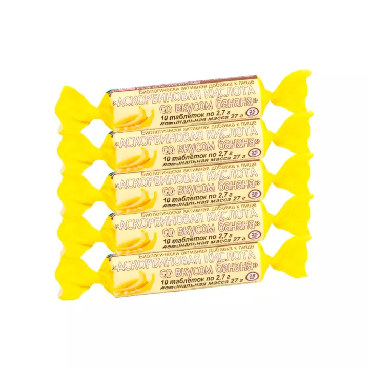 Аскорбиновая кислота банан таблетки 10 шт Биотерра
