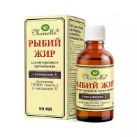 Рыбий жир Мирролла с витамином Е жидкость 50 мл флакон 1 шт