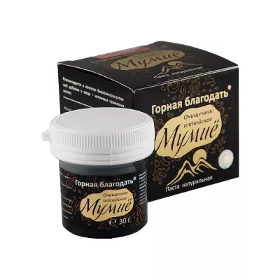 Мумие алтайское очищенное Горная Благодать паста для приема внутрь 30 г банка 1 шт Сашера-Мед