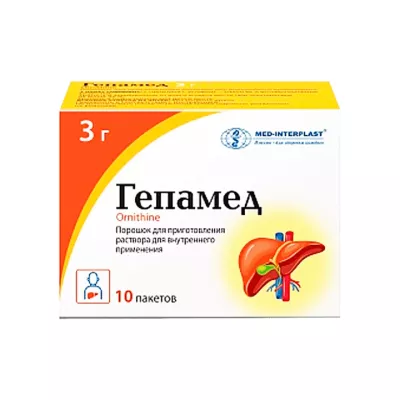Гепамед 3 г порошок для приготовления раствора для приема внутрь пакет 10 шт