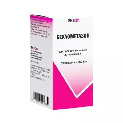 Беклометазон 250 мкг/доза аэрозоль для ингаляций дозированный баллон 200 доз