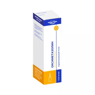 Оксиметазолин 0,25 мг/мл спрей назальный 15 мл флакон 1 шт