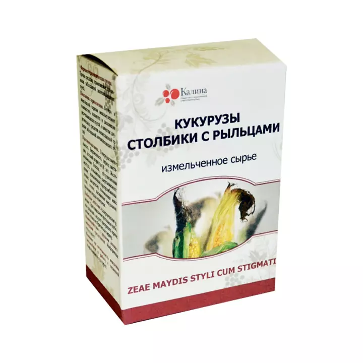 Кукурузы столбики с рыльцами сырье измельченное 35 г пачка 1 шт