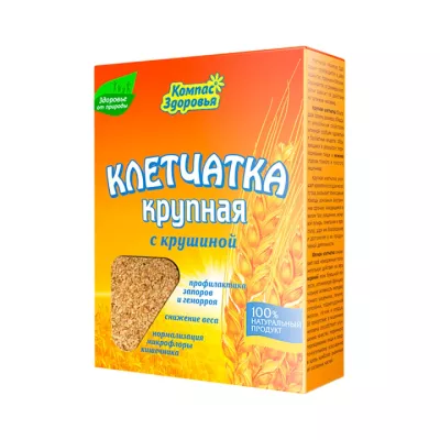 Клетчатка пшеничная крупная с крушиной 150 г пачка 1 шт Компас Здоровья