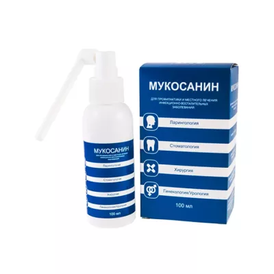 Мукосанин раствор для наружного и местного применения 100 мл спрей 1 шт