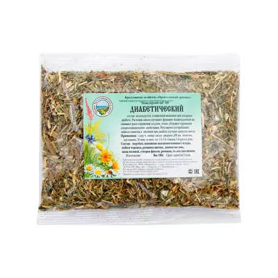 Чайный напиток Монастырский чай №8 Диабетический 100 г пакет 1 шт Православный травник