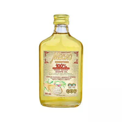 Кунжутное масло 250 мл флакон 1 шт Золото тайги