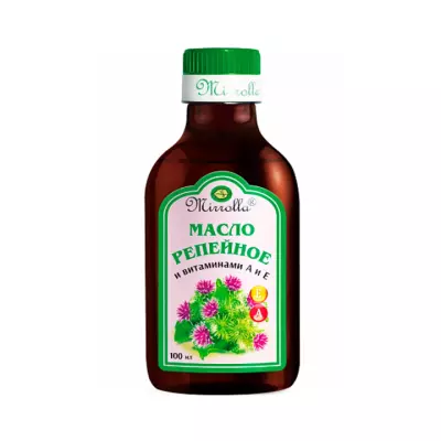 Репейное масло с витаминами А и Е 100 мл флакон 1 шт Мирролла