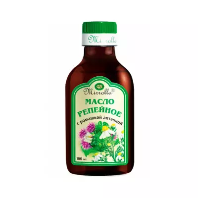 Репейное масло с ромашкой аптечной 100 мл флакон 1 шт Мирролла