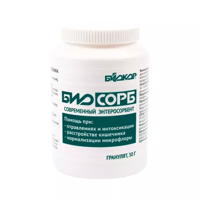 Биосорб Биокор гранулят 30 г флакон 1 шт