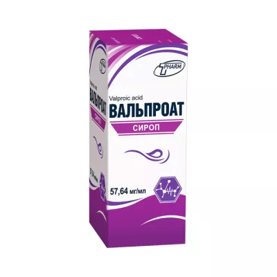 Вальпроат 57,64 мг/мл сироп 150 мл флакон 1 шт