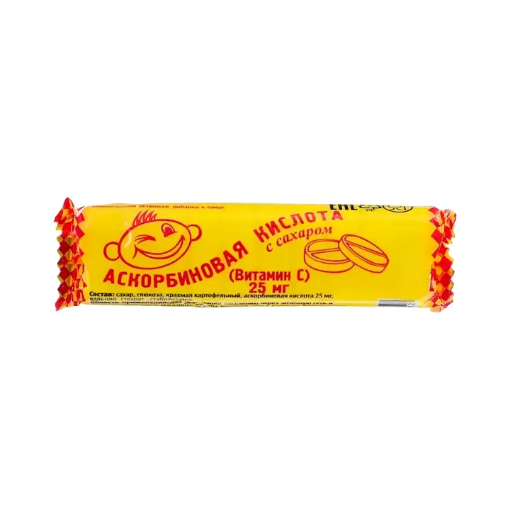 Аскорбиновая кислота с сахаром 25 мг таблетки 3 г 10 шт Аскопром