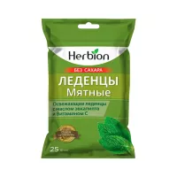 Herbion леденцы мята без сахара 2,5 г 25 шт