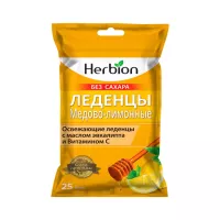 Herbion леденцы мед и лимон без сахара 2,5 г 25 шт