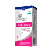 Аргентокеа Нанолар мята спрей для горла и ротовой полости 25 мл флакон 1 шт