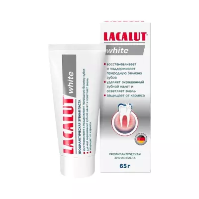 Lacalut White зубная паста 65 г туба 1 шт