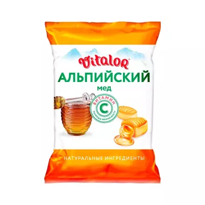 Леденцовая карамель с витамином С альпийский мед леденцы 3,8 г Vitalor