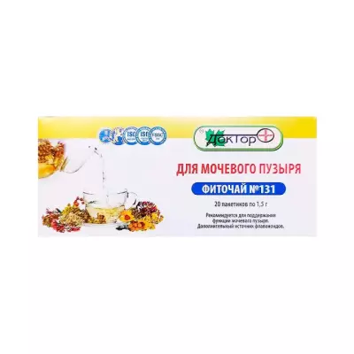 Фиточай №131 Для мочевого пузыря 1,5 г фильтр-пакет 20 шт Доктор Плюс