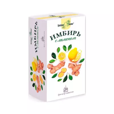 Фиточай Имбирь с лимоном 1,5 г фильтр-пакет 20 шт Целебная поляна
