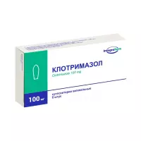 Клотримазол 100 мг суппозитории вагинальные 6 шт