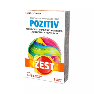 Zest Позитив таблетки трехслойные 770 мг 14 шт