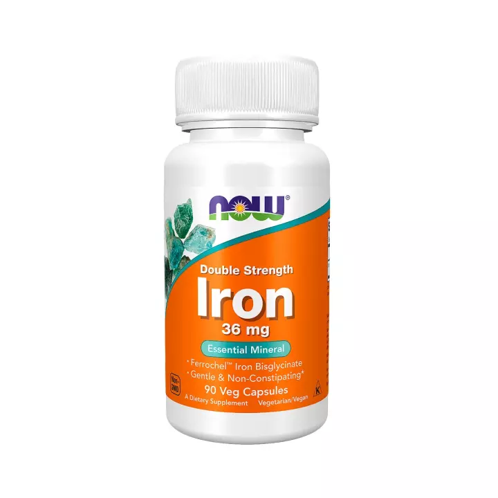 Железо двойной силы 36 мг капсулы 450 мг 90 шт NOW