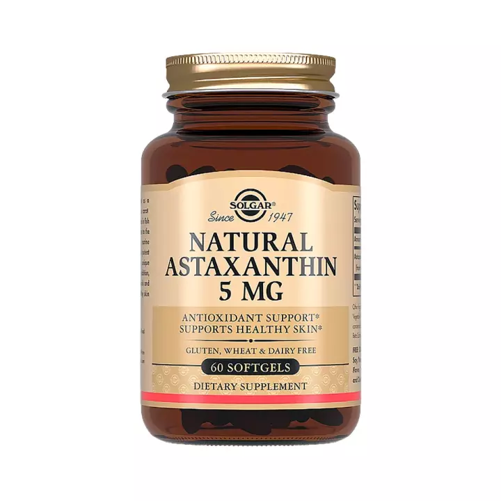 Астаксантин 5 мг из микроводоросли капсулы 255 мг 60 шт Solgar