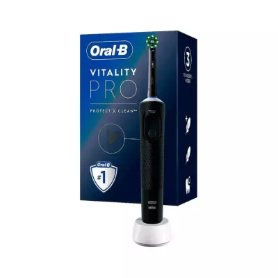 Oral-B Vitality Pro D103.413.3 CrossAction Protect X Clean Black зубная щетка электрическая 1 шт