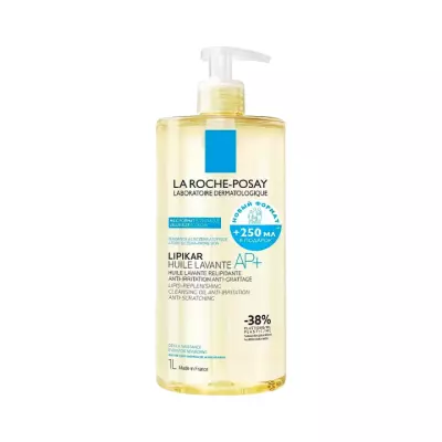 La Roche-Posay Lipikar Oil AP+ липидовосполняющее смягчающее масло для ванны и душа для детей и взрослых 1000 мл 1 шт