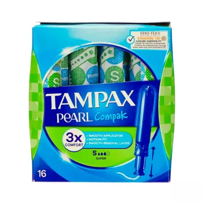Tampax Pearl Compak Super Duo тампоны гигиенические женские 16 шт