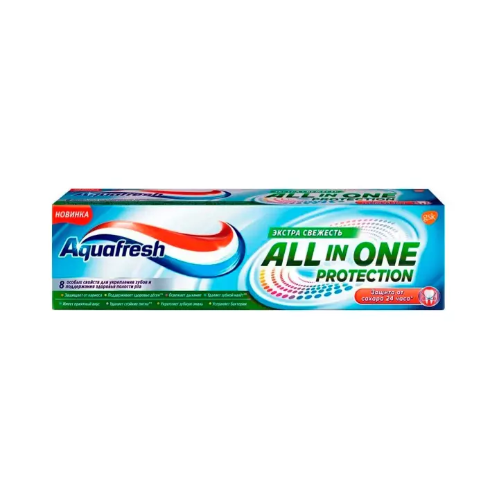 Aquafresh All-in-One Protection Extra Fresh зубная паста 100 мл туба 1 шт