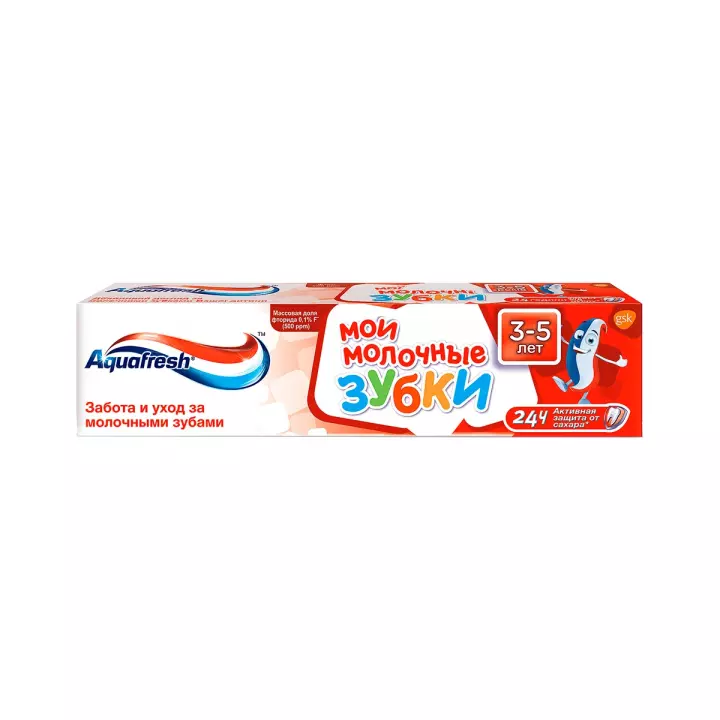 Aquafresh Мои молочные зубки зубная паста детская 50 мл туба 1 шт